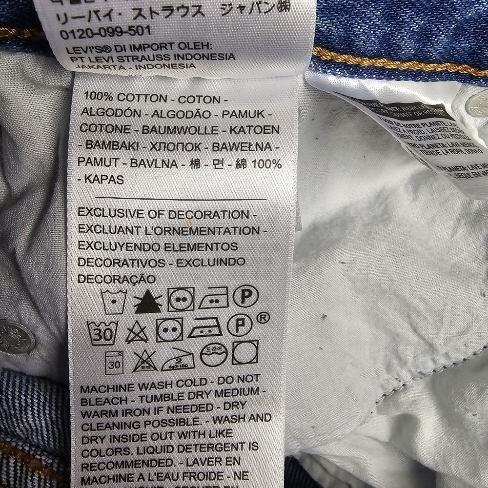 Levi's Wedgie Icon Fit Ankle Denim Button Fly High Rise Jeans Light Wash Size 27 - Picture 9 of 10